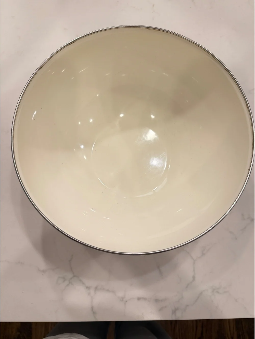 Large Vintage Kobe Kitchen Floral Enamelware Bowl Made in Japan